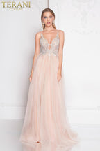 Terani Prom Dress 1811P5206 - Blush/Nude