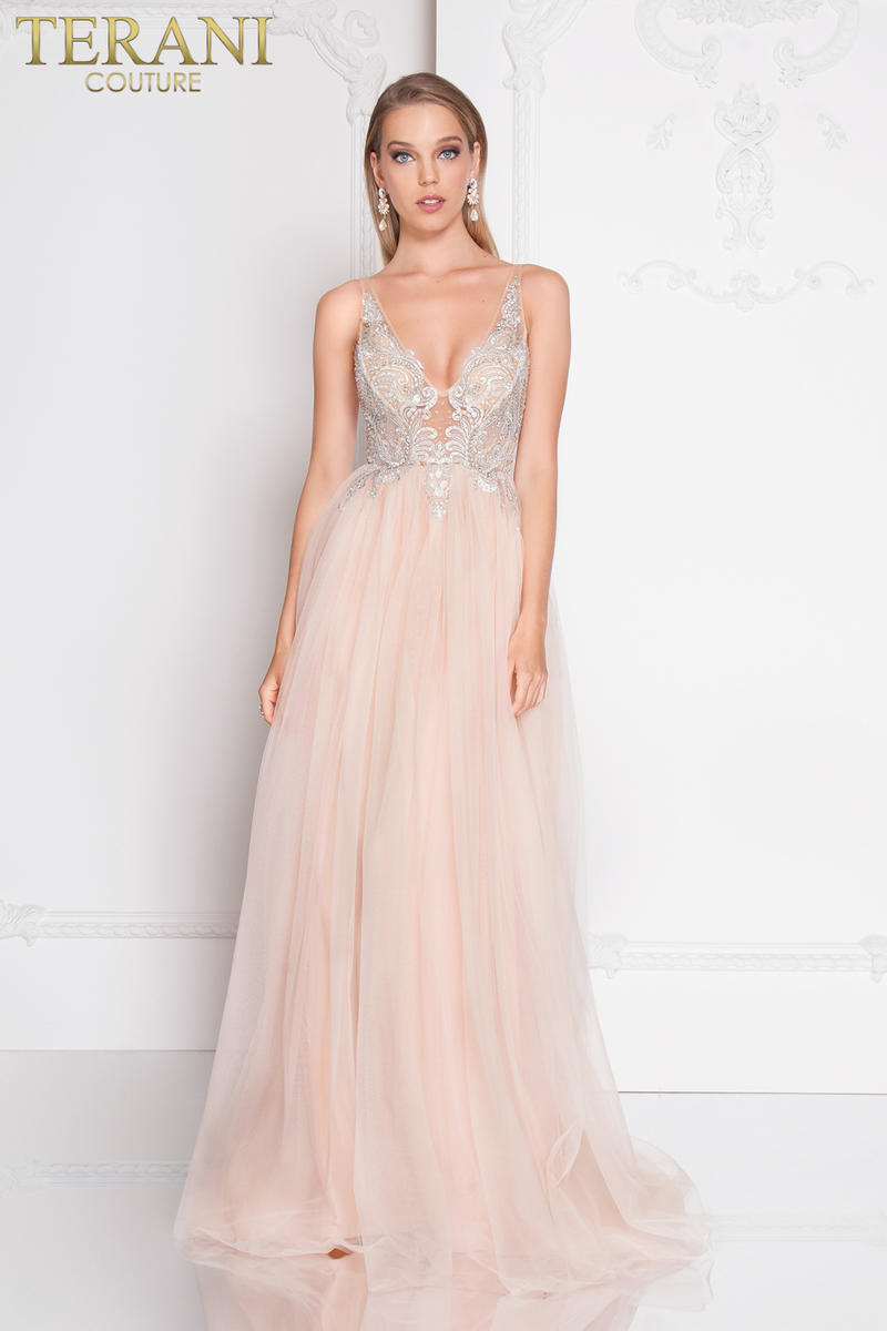 Terani Prom Dress 1811P5206 - Blush/Nude