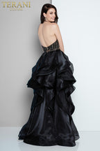 Terani Prom Dress 1811P5703 - Black/Nude