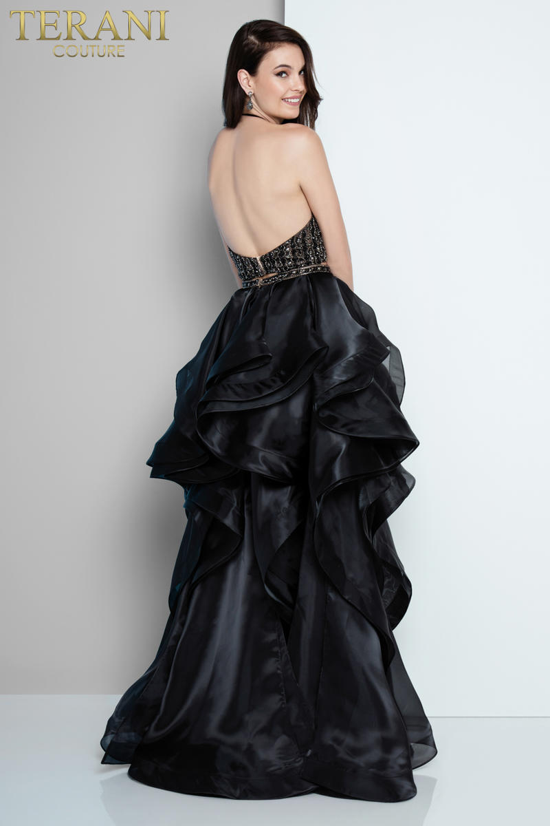 Terani Prom Dress 1811P5703 - Black/Nude