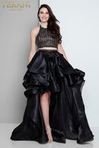 Terani Prom Dress 1811P5703 - Black/Nude