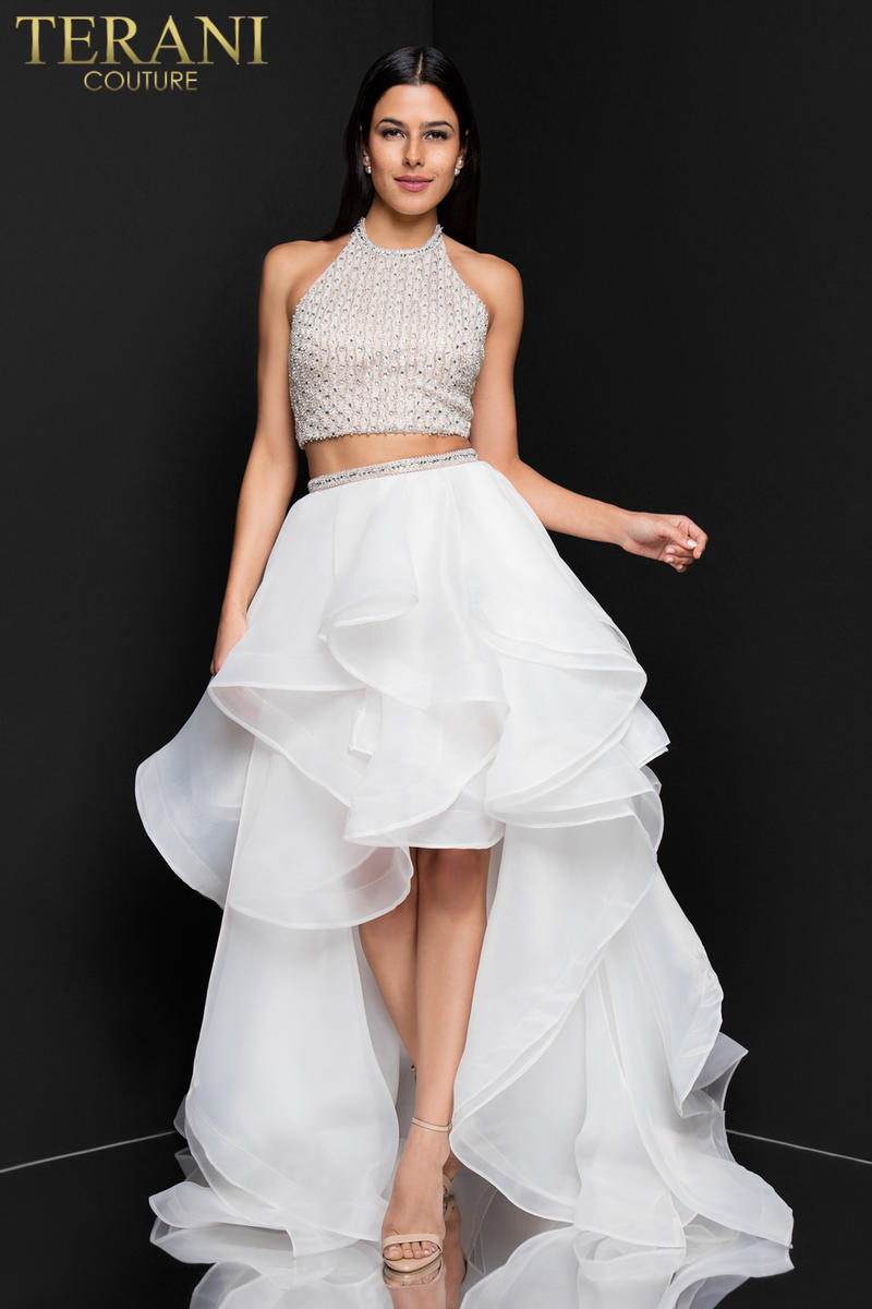 Terani Prom Dress 1811P5703 - Ivory/Nude