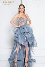 Terani Prom Dress 1811P5782 - Silver