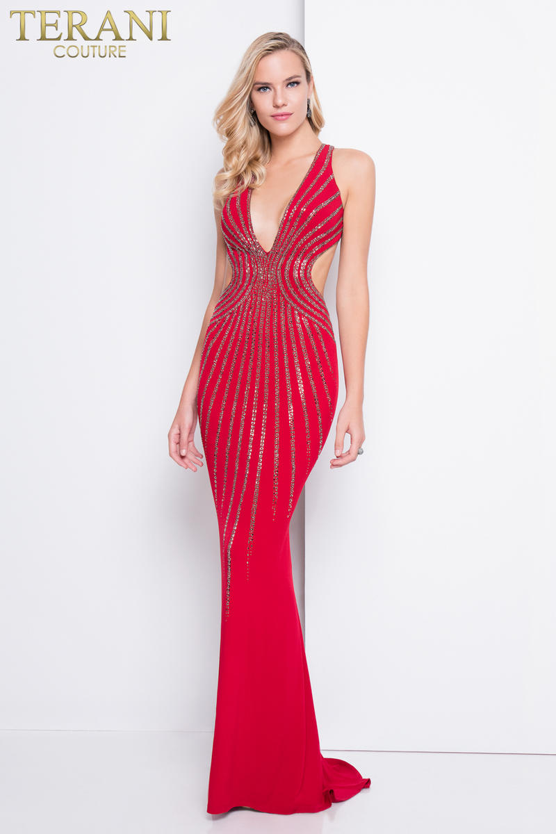 Terani Prom Dress 1815P5912 - Dark Red