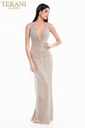 Terani Pageant Dress 1821GL7401 - Silver/Crystal