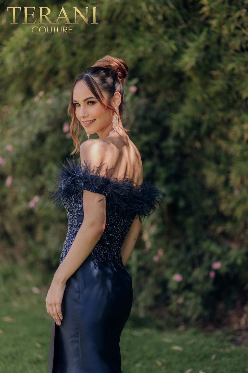 Terani Evenings Dress 1821E7142 - Navy