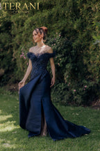 Terani Evenings Dress 1821E7142 - Navy