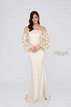 Terani Evenings Dress 1911E9128 - Sand