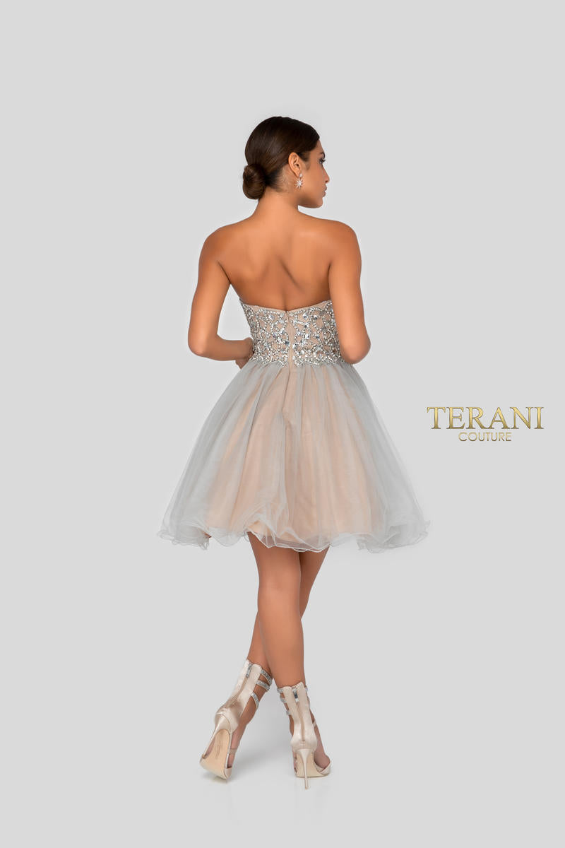 Terani Prom Dress 1911P8016 - Silver Nude