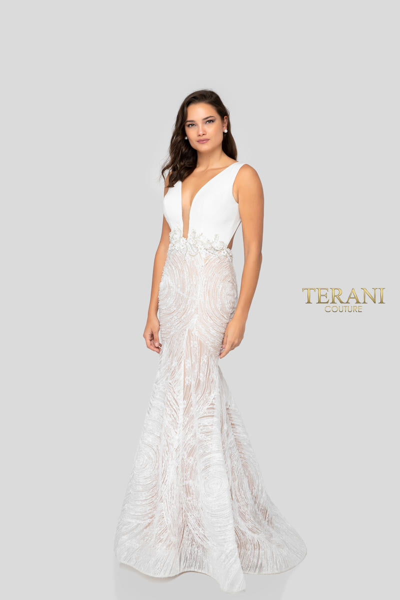 Terani Prom Dress 1911P8158 - Ivory Nude