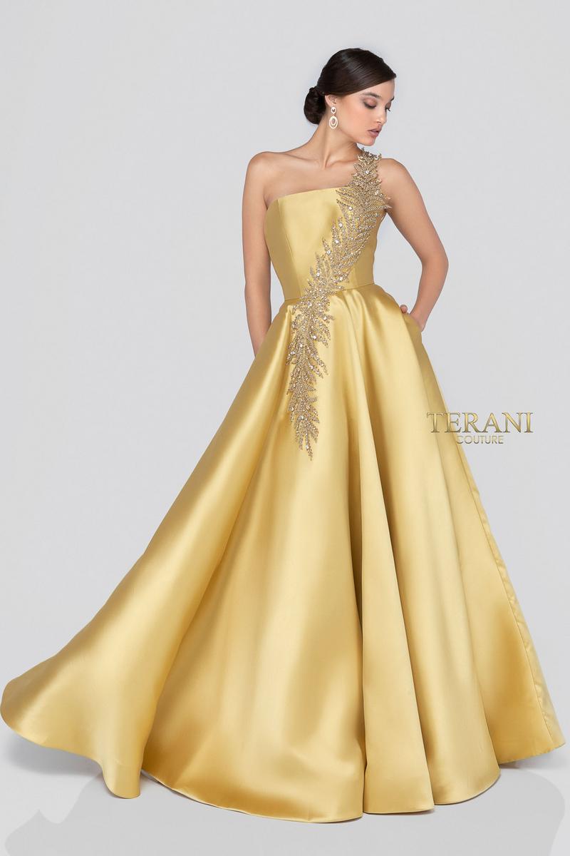 Terani Evenings Dress 1912E9202 - Gold