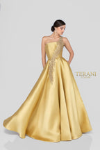 Terani Evenings Dress 1912E9202 - Gold