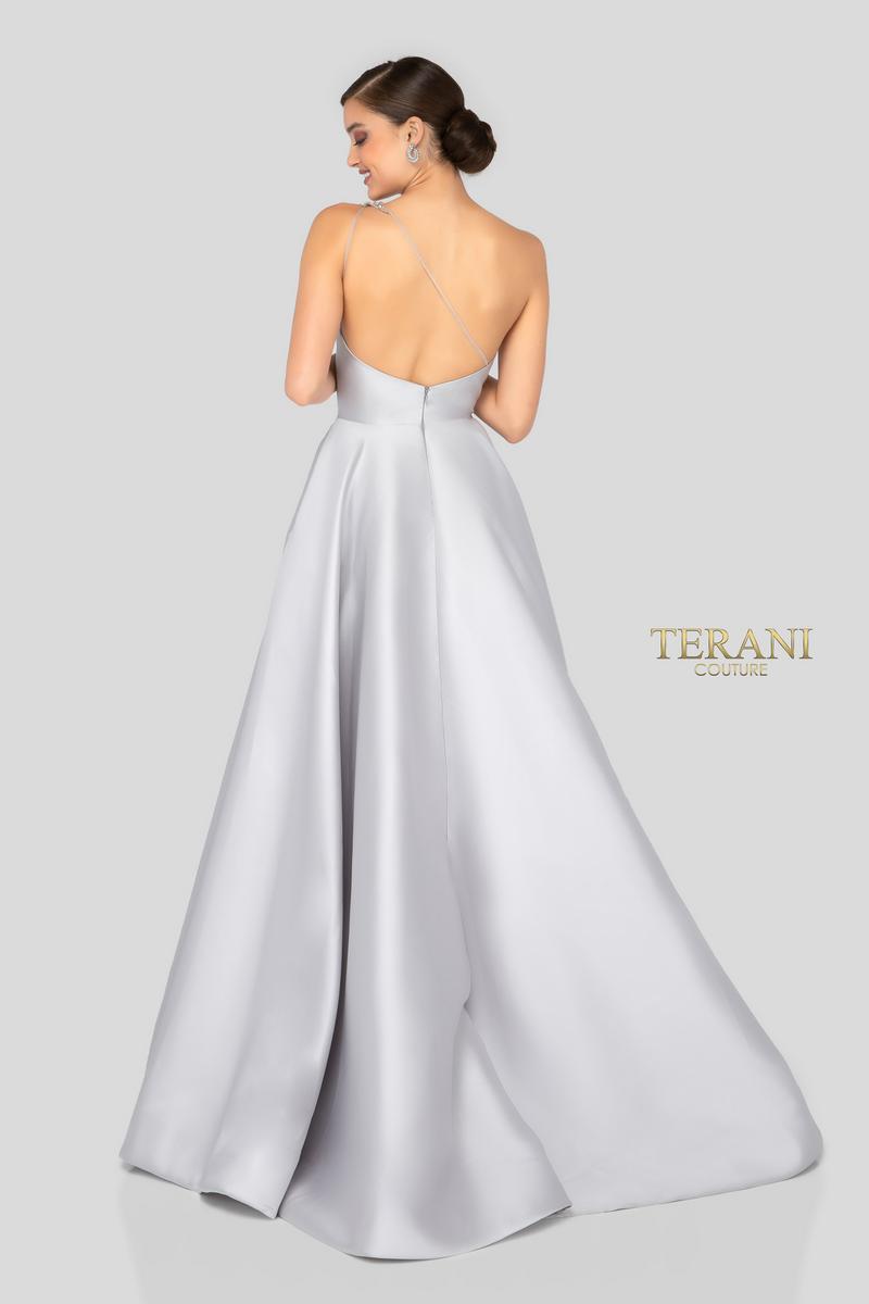 Terani Evenings Dress 1912E9202 - Silver Navy