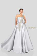 Terani Evenings Dress 1912E9202 - Silver