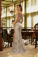 Terani Pageant Dress 1912GL9572 - Silver