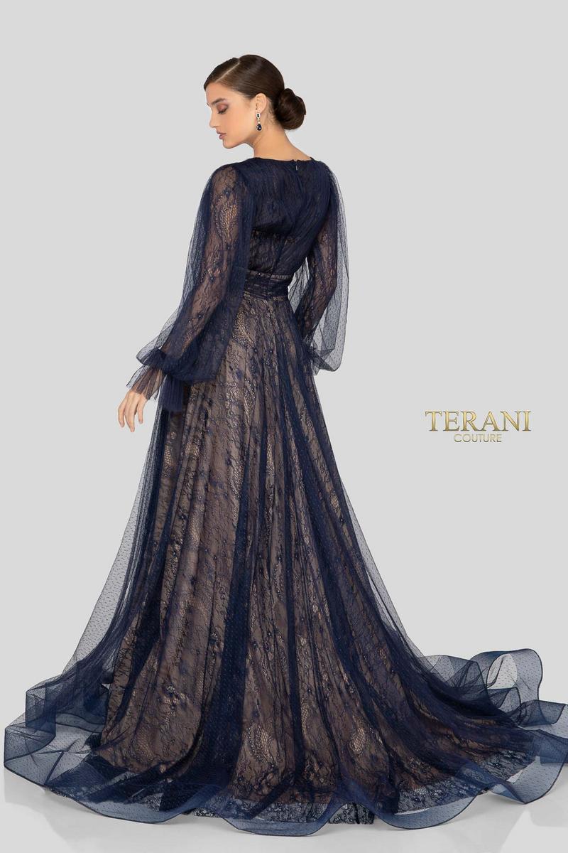 Terani Mother of the Bride Dress 1913M9414 - Navy Nude