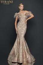Terani Evenings Dress 1921E0136 - Champagne
