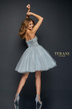 Terani Homecoming Dress 1921H0320 - Dusty Blue