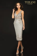 Terani Cocktail Dress 2011C2005 - Silver