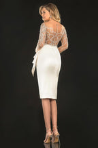 Terani Cocktail Dress 2021C2612 - Ivory Nude