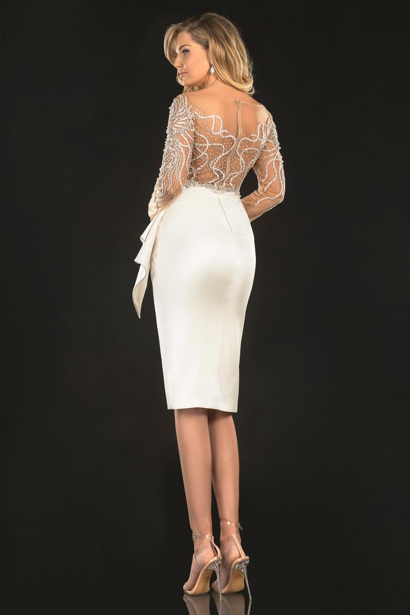 Terani Cocktail Dress 2021C2612 - Ivory Nude