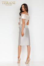 Terani Cocktail Dress 2111C4560 - Champagne Taupe
