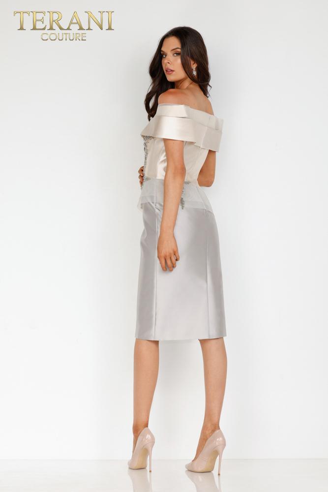 Terani Cocktail Dress 2111C4560 - Champagne Taupe