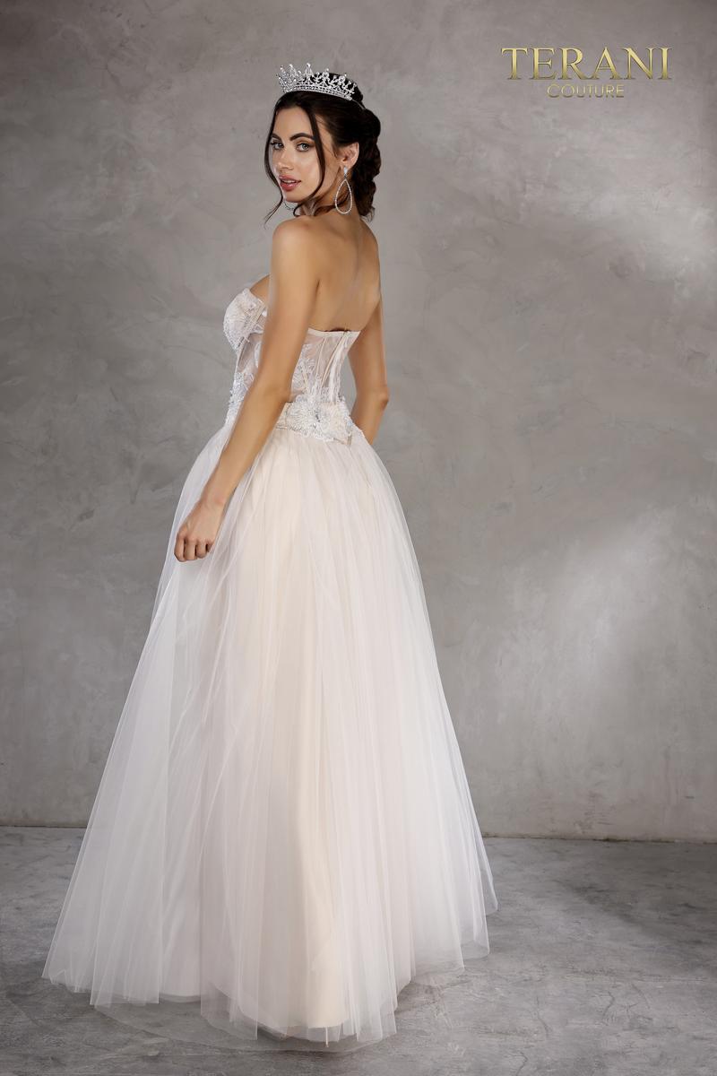 Terani Prom Dress 2215P0005 - Ivory Champagne