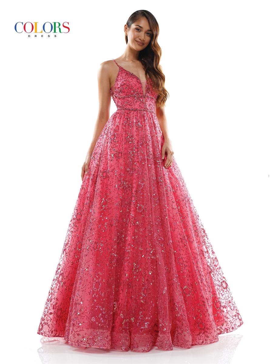 Colors Dress Dress 2288 - Hot Coral