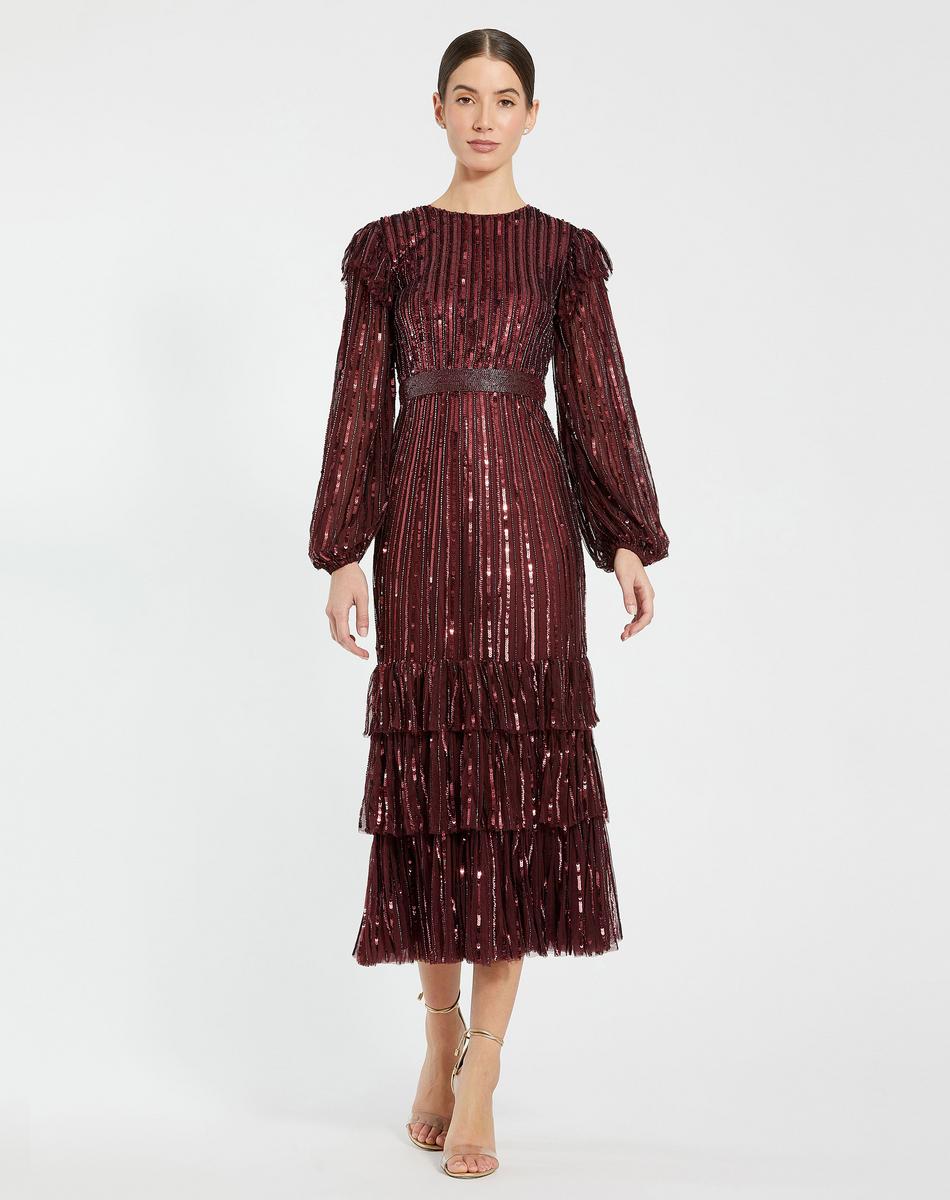 Cocktail by Mac Duggal Dress 23003 - Burgundy