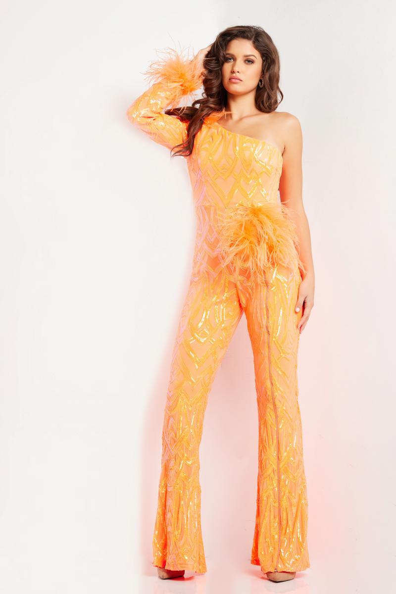 Jovani Contemporary 23026 - Orange