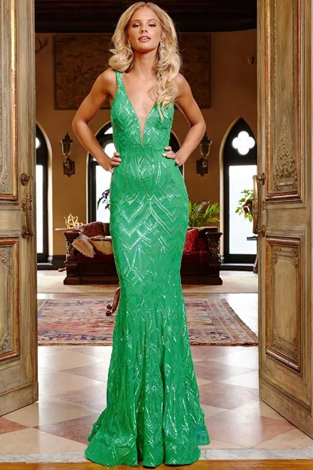 Jovani Prom 23027 - Green