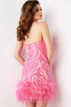 Jovani Short Dresses 23060 - Hot Pink