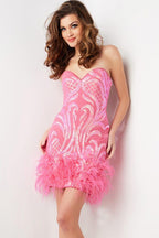 Jovani Short Dresses 23060 - Hot Pink