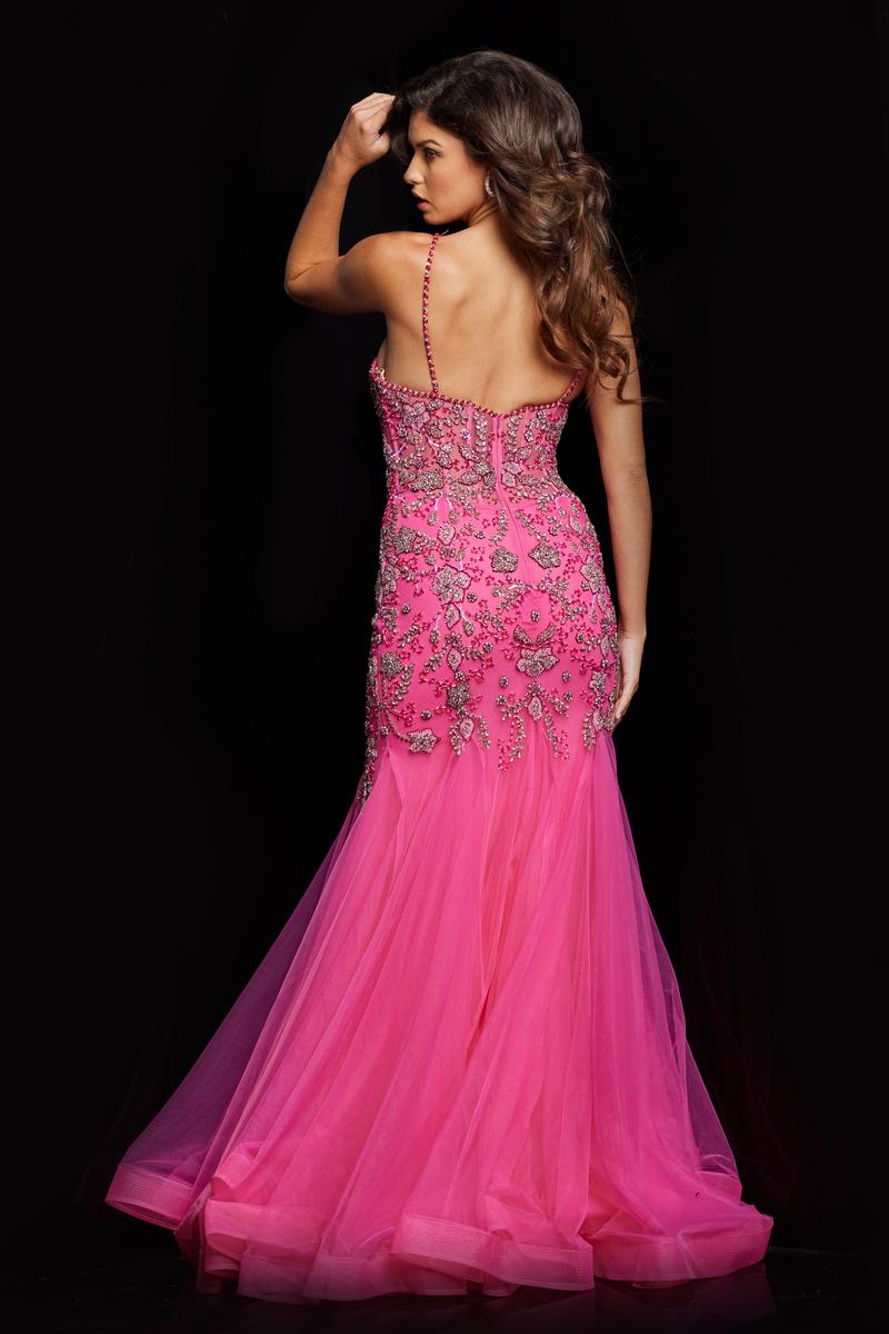 Jovani Signature Collection 23125 - Hot Pink/Silver