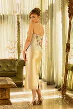 Terani Couture Cocktail 231C0212 - Gold Gray
