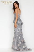 Terani Evenings Dress 231E0307 - Pewter