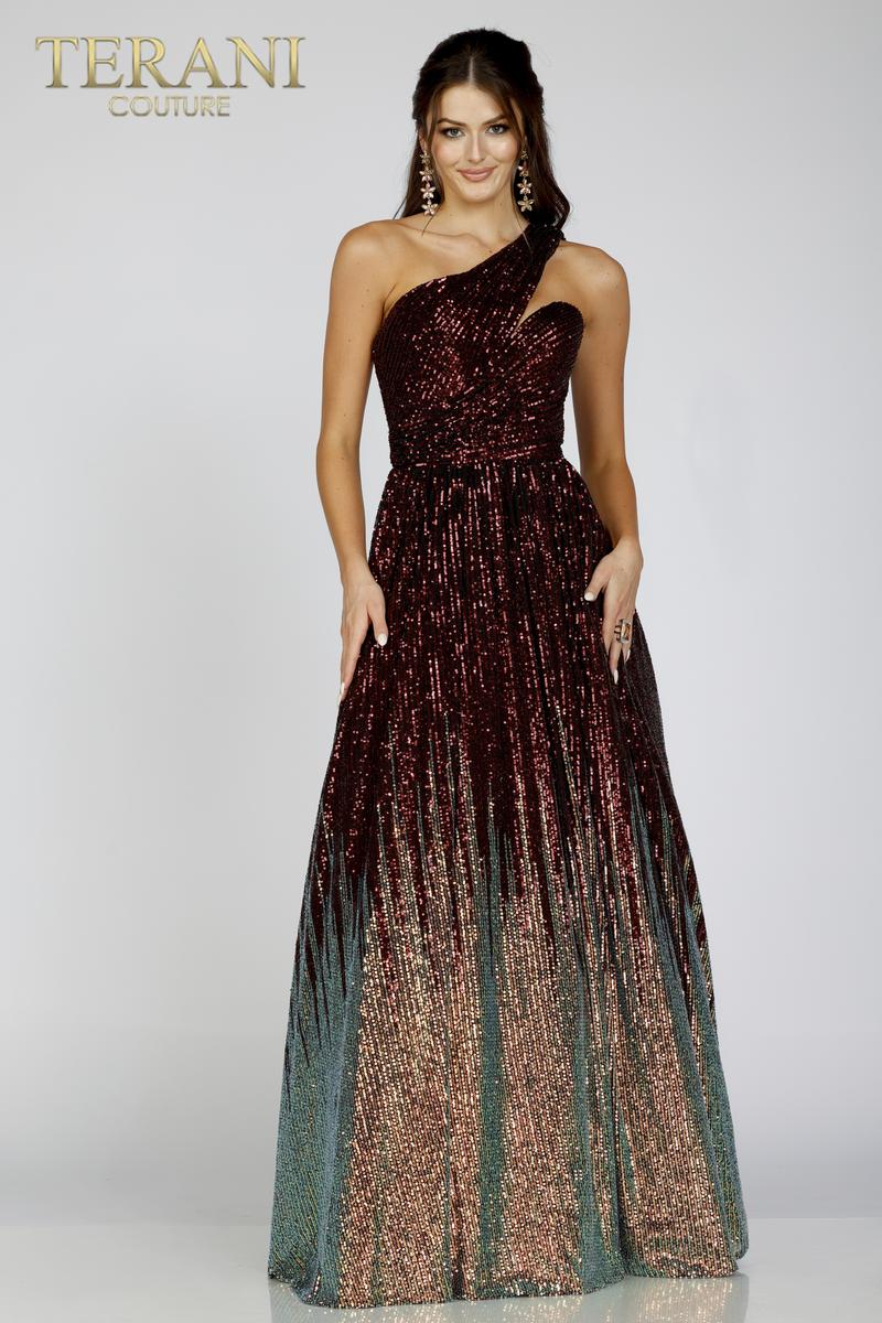 Terani Prom Dress 231P0024 - Wine Rose Gold