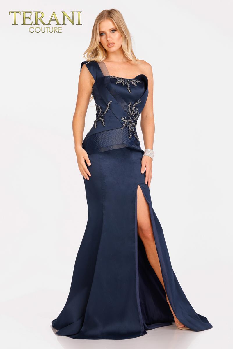 Terani Evenings Dress 231E0253 - Navy