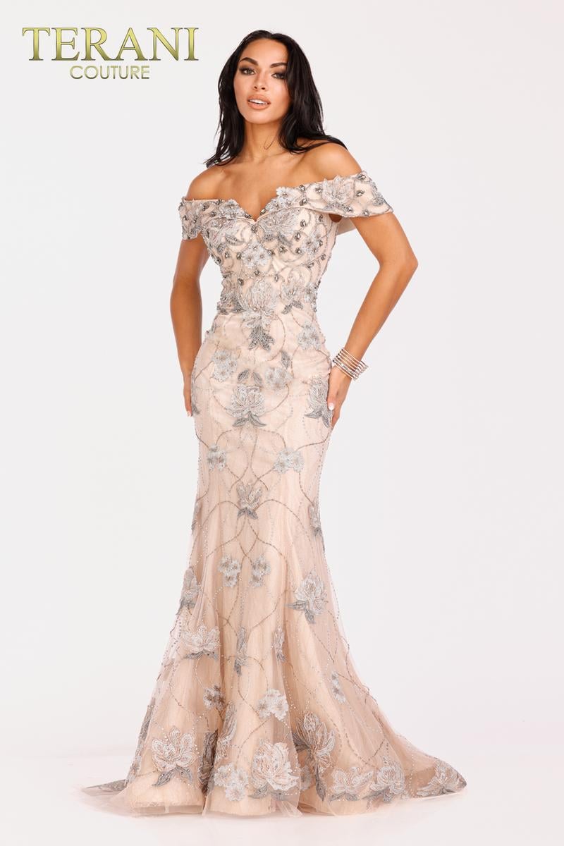 Terani Pageant Dress 231GL0416 - Champagne
