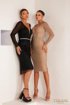 Terani Cocktail Dress 232C1105 - Black
