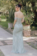 Terani Evenings Dress 232E1215 - Aqua