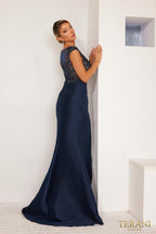 Terani Evenings Dress 232E1300 - Navy