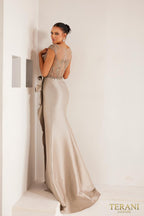 Terani Evenings Dress 232E1300 - Taupe