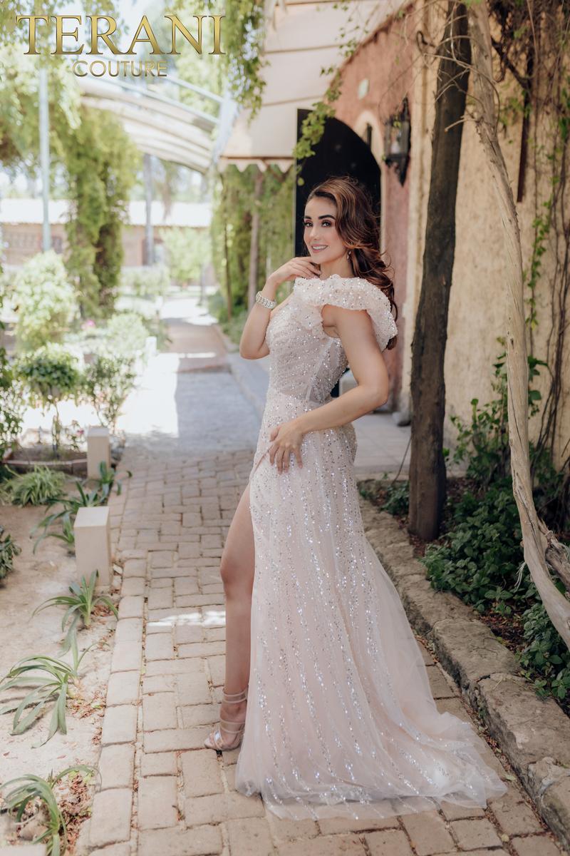 Terani Pageant Dress 232GL1479 - Cream