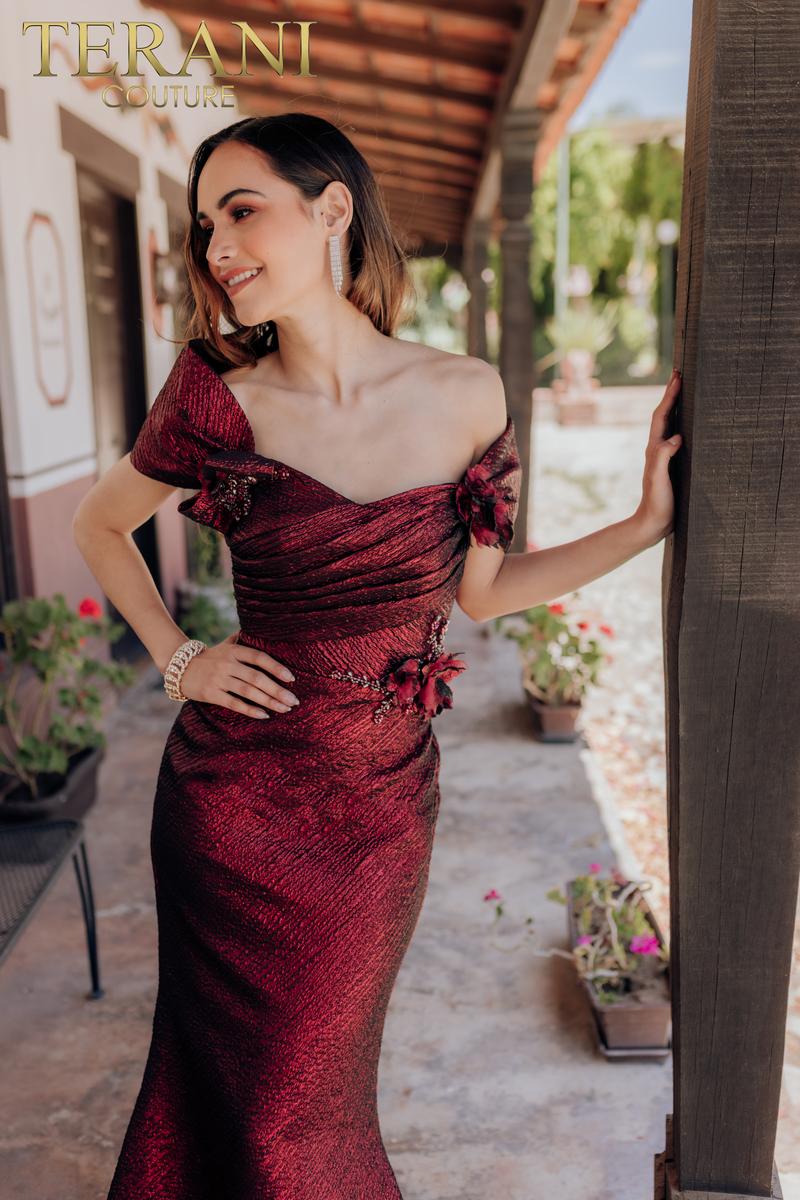Terani Mother of the Bride Dress 232M1518 - Wine
