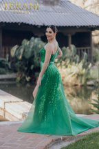Terani Evenings Dress 232E1229 - Emerald