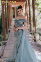 Terani Evenings Dress 232E1334 - Sage