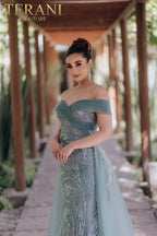 Terani Evenings Dress 232E1334 - Sage