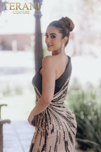 Terani Pageant Dress 232GL1410 - Black Nude